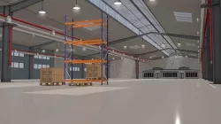 Warehouse with Office and Rack 3D model