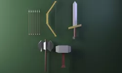 Weapon Low-poly 3D model