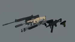 WEAPONS PACK Low-poly 3D model
