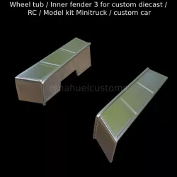 Wheel tub / Inner fender 3 for custom diecast / RC / Model kit Minitruck / custom car