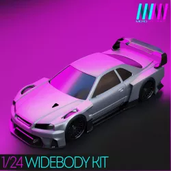 WIDEBODY KIT FOR SKYLINE R34 TAMIYA 1/24 MODELKIT