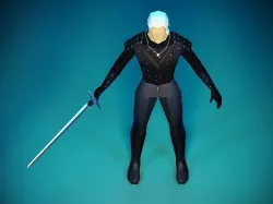 Witcher Low-poly 3D model