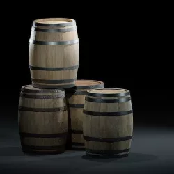 WoodenBarrelsPackv01 Low-poly 3D model