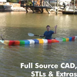 World’s First 3D Printed Kayak [Full Source CAD, STLs & Extras]