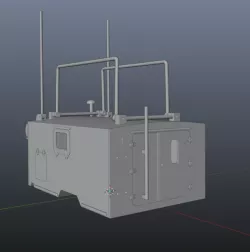 WPL Gaz-66 radio booth R-142 printable body