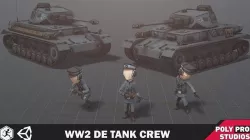 WW2 DE Tank Crew Low-poly 3D model