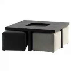 XVL CUBA Coffee Tables and CUBA pouf 3D model