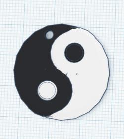 STL file Yin Yang Symbol with Yoga Silhouette STL & SVG ☯️・3D