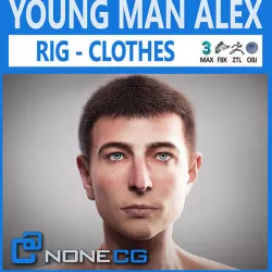 Young Man Alex 3D model