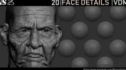 Zbrush - Face Details VDM Brush 3D model