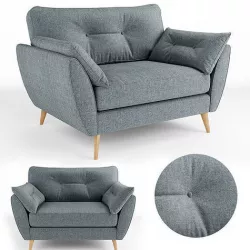 Zinc cuddler chair 3D model