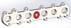 2JZ engine exhaust flange 3D model