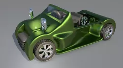 3d Car Game Style Three Low-poly 3D model