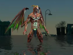 3Dfoin - Gargoyle Low-poly 3D model