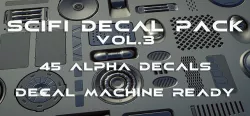 45 plus 1 Scifi Alpha Decal panel pack vol 3 Texture