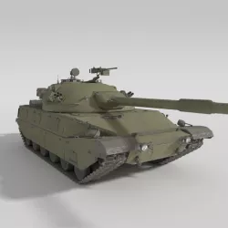 ABT-120 - Realistic Cold War Era MBT 3D model