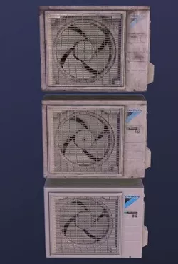 Air conditioner Low-poly 3D model