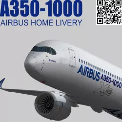 Airbus A350-1000 XWB Home livery Low-poly 3D model
