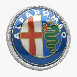 Alfa Romeo Badge 1972-1982 Low-poly 3D model