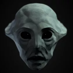 Alien Head Textured 3D model