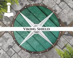 Ancient Viking Shield Low-poly 3D model
