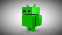 Android Robot - Voxel Low-poly 3D model