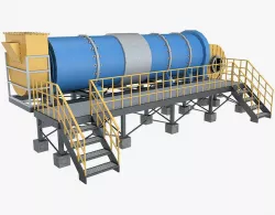 Asphalt Plant Dryer Machine 3D model
