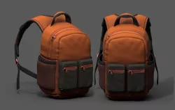 Backpack Camping Generic Color 3d human baggage  Low-poly 3D model