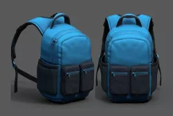 Backpack Camping Generic military baggage bag human  Low-poly 3D model
