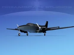 Beechcraft B99 Black Beech 3D model