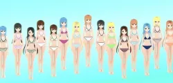 Bikini - Anime Girl Characters Low-poly 3D model