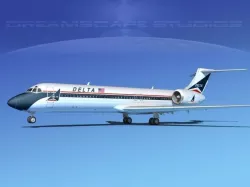 Boeing 717-200 Jetliners Collection 3D model