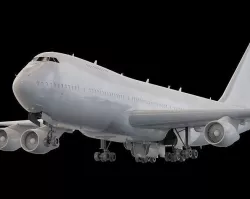 Boeing 747-400 Easy Custimization- C4d-Fbx-Maya-Obj Low-poly 3D model