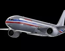 Boeing 767 American Airline Model -  C4d-Fbx-Maya-Obj Low-poly 3D model