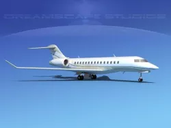 Bombardier Global 5000 V04 3D model