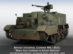 Bren Gun Carrier - BUC - Russian Army 3D model