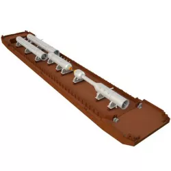 Cargo Barge OIL Refinery Rust Low-poly 3D model