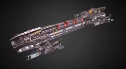 Cargo Spaceship Low-poly 3D model