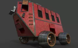 Carriage steampunk  3D model