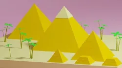 Cartoon Egyptian Pyramid 3D model