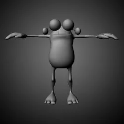 Cartoon Monster Character Dave 3D model