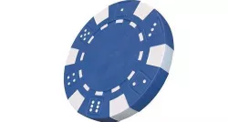Casino chip 3D model blue poker chip 3D model