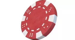 Casino chip 3D model red poker chip 3D model