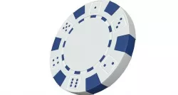 Casino chip 3D model white poker chip 3D model