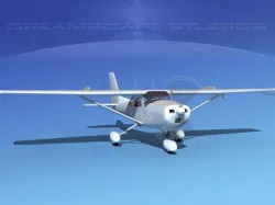Cessna 172 Skyhawk STOL Bare Metal 3D model