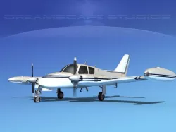 Cessna 310 V04 3D model