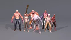 Characters Creatures Pack Low-poly 3D model