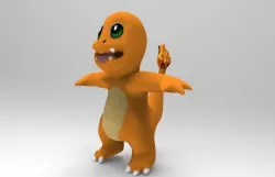 Charmander Pokemon Low-poly 3D model