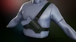 Chest Holster Low-poly 3D model