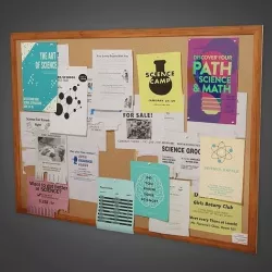 CLA - Corkboard - PBR Game Ready Low-poly 3D model